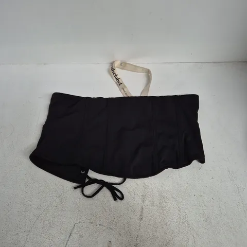 WOMEN'S BLACK LACE-UP WAIST BELT – UK 20 