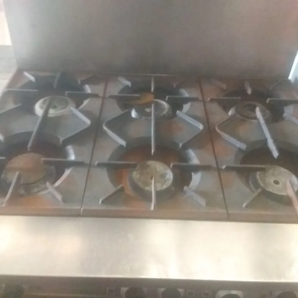 STAINLESS STEEL 6 BURNER 2 DOOR OVEN
