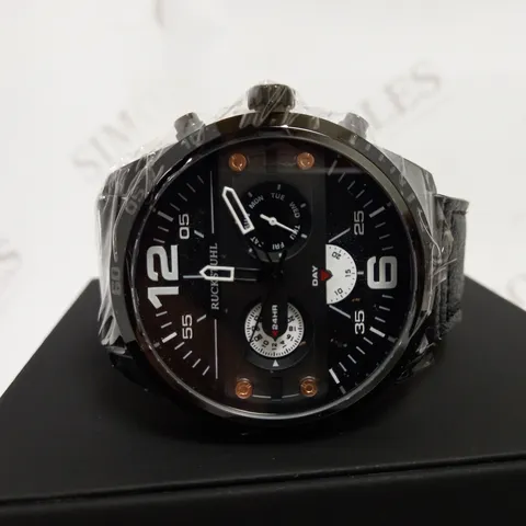 RUCKSTUHL SPORTS CHRONOGRAPH LEATHER STRAP WATCH