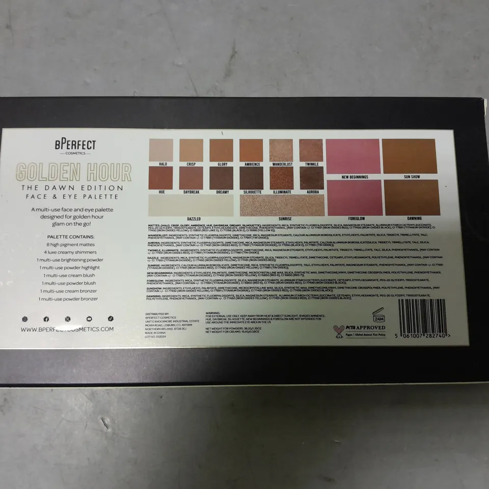 SEALED BPERFECT GOLDEN HOUR THE DAWN EDITION FACE AND EYE PALETTE