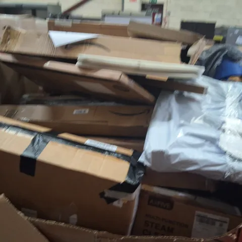 PALLET OF ASSORTED HOUSEHOLD GOODS AND PRODUCTS TO INCLUDE;CAT LITTER TRAY,STEAM CLEANER,GLIDE BOARD