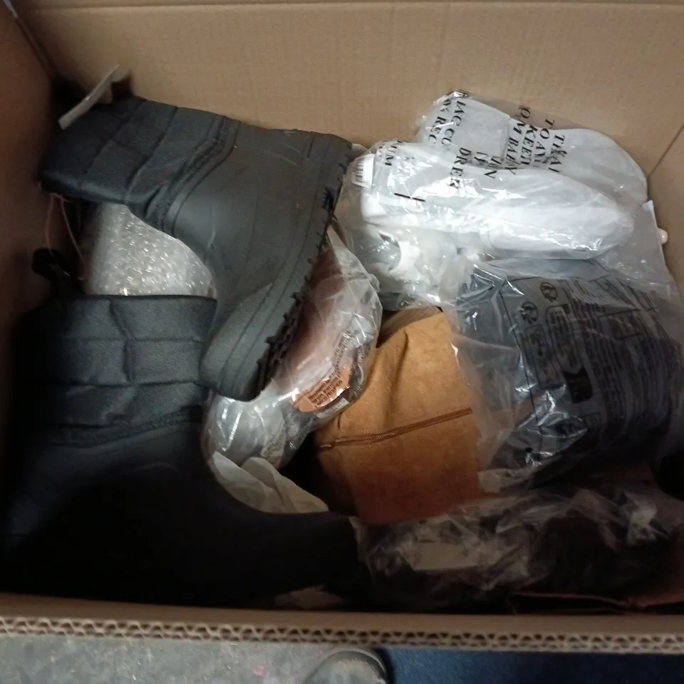 APPROXIMATELY 15 ASSORTED PAIRS OF SHOES AND FOOTWEAR ITEMS IN VARIOUS STYLES AND SIZES TO INCLUDE QUENCHA, ZARA, M&S, ETC