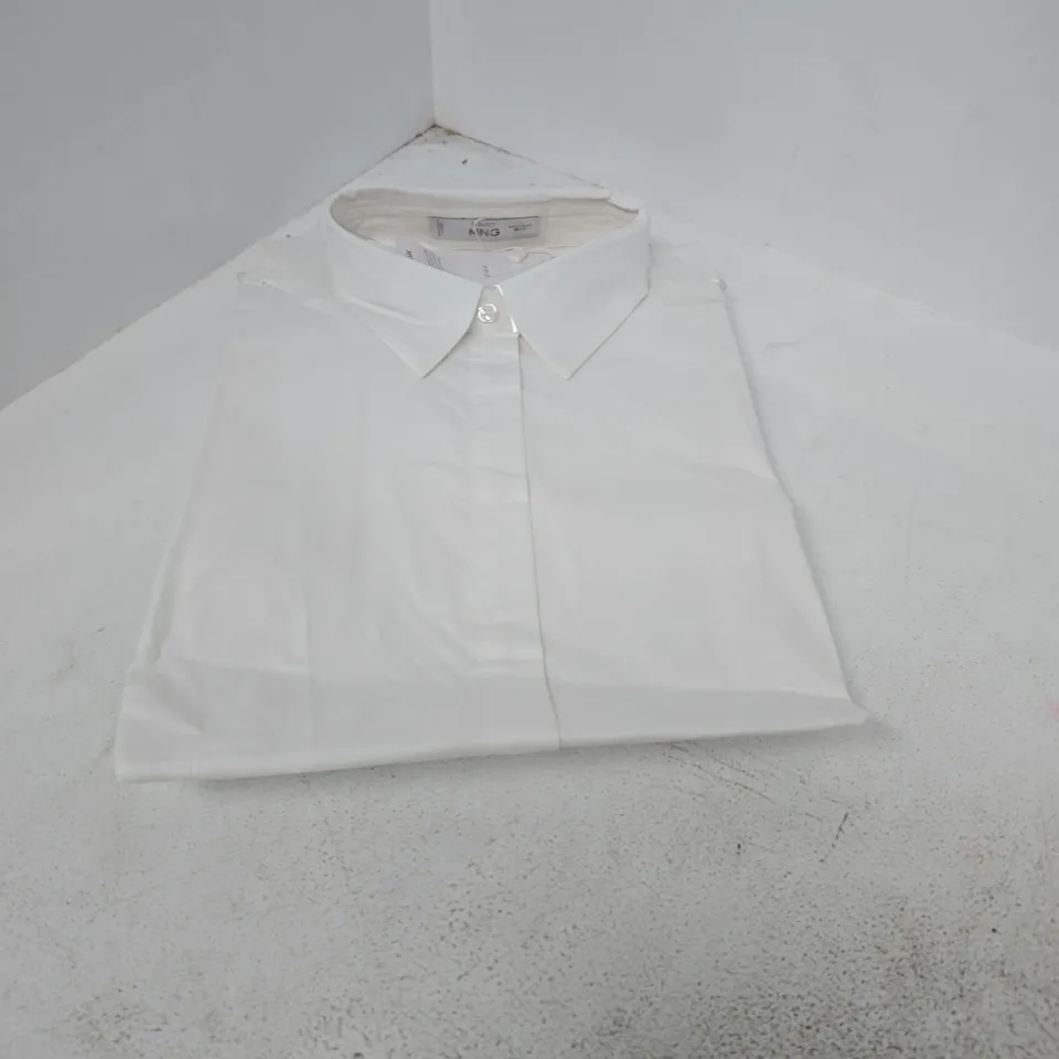 MANGO WHITE SHIRT – WOMEN'S COTTON SHIRT, UK 12 (MNG)