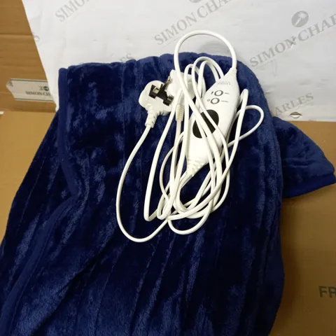 COZEE HOME HEATED NAVY THROW