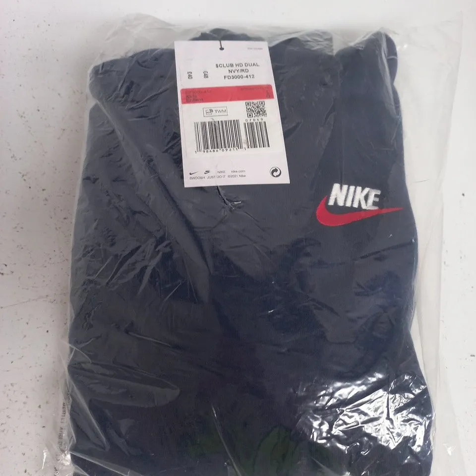 NIKE KIDS CLUB HD DUAL HOODIE NAVY/RED – KIDS L