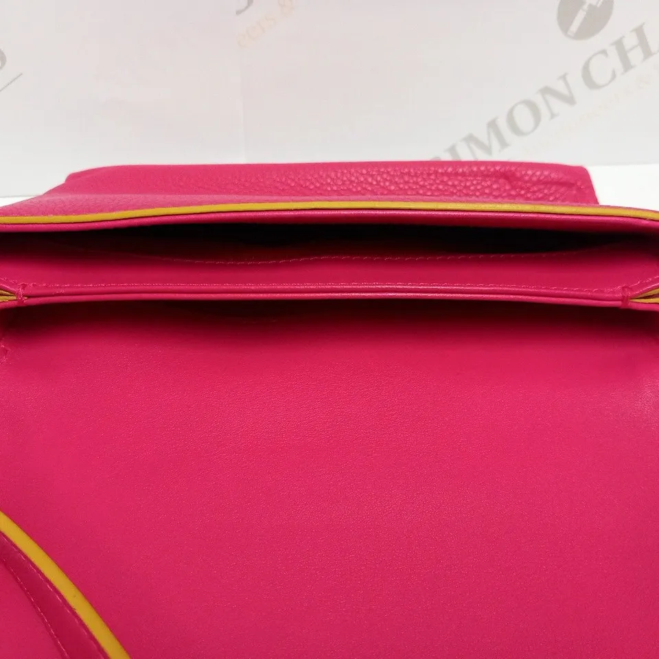 CHRISTIAN LOUBOUTIN ROUGISSIME PONY FUCSIA CLUTCH BAG