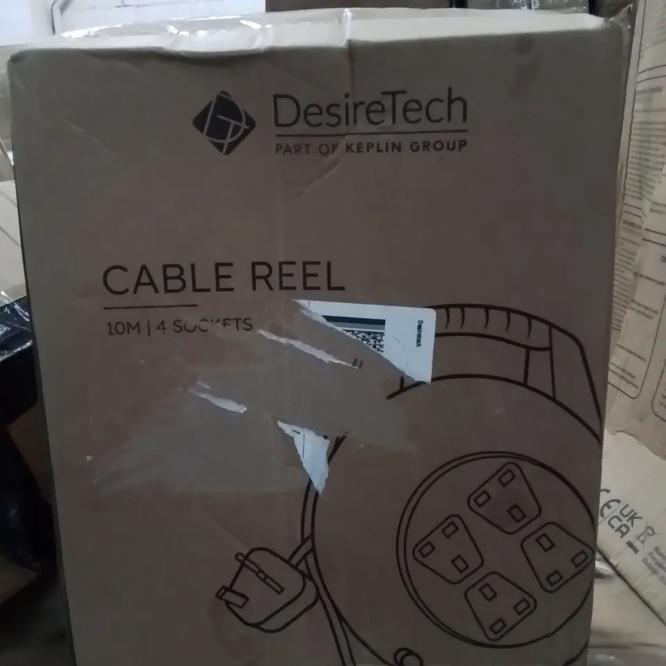 DESIRETECH 10m 4 SOCKET CABLE REEL 