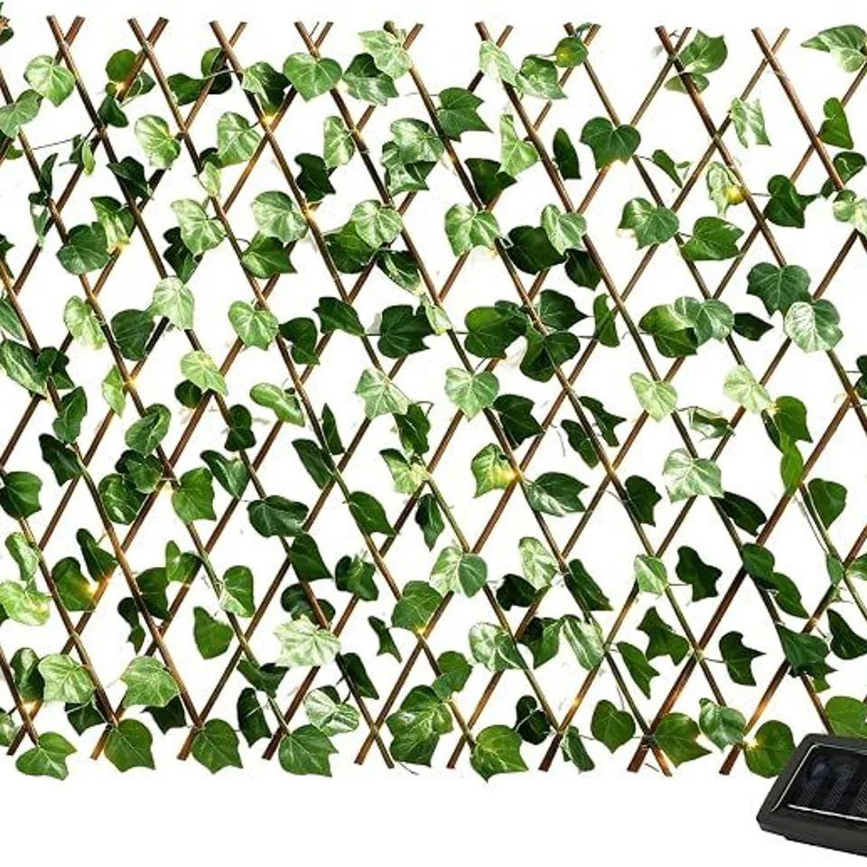 SOLAR EXPANDABLE GARDEN TRELLIS WITH 100 LED LIGHTS