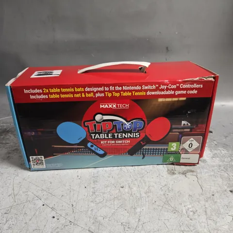 BOXED MAXX TECH TIP TOP TABLE TENNIS KIT FOR NINTENDO SWITCH