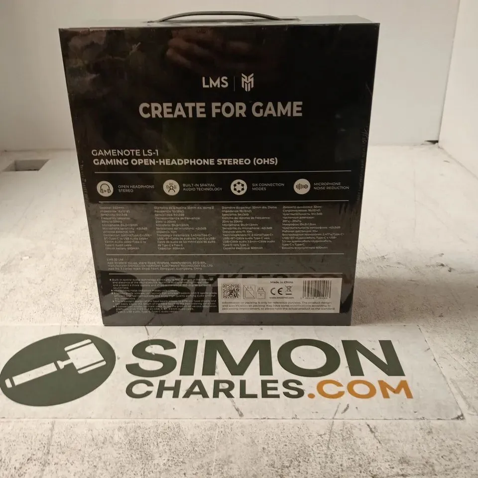 LMS GAMENOTE LS-1 GAMING OPEN-HEADPHONE STEREO HEADSET (OHS) – BOXED