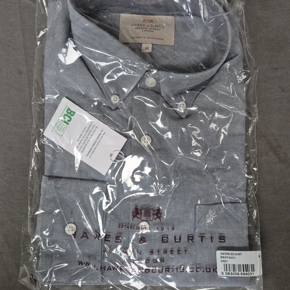 HAWES & CURTIS SHIRT IN GREY SIZE MEDIUM