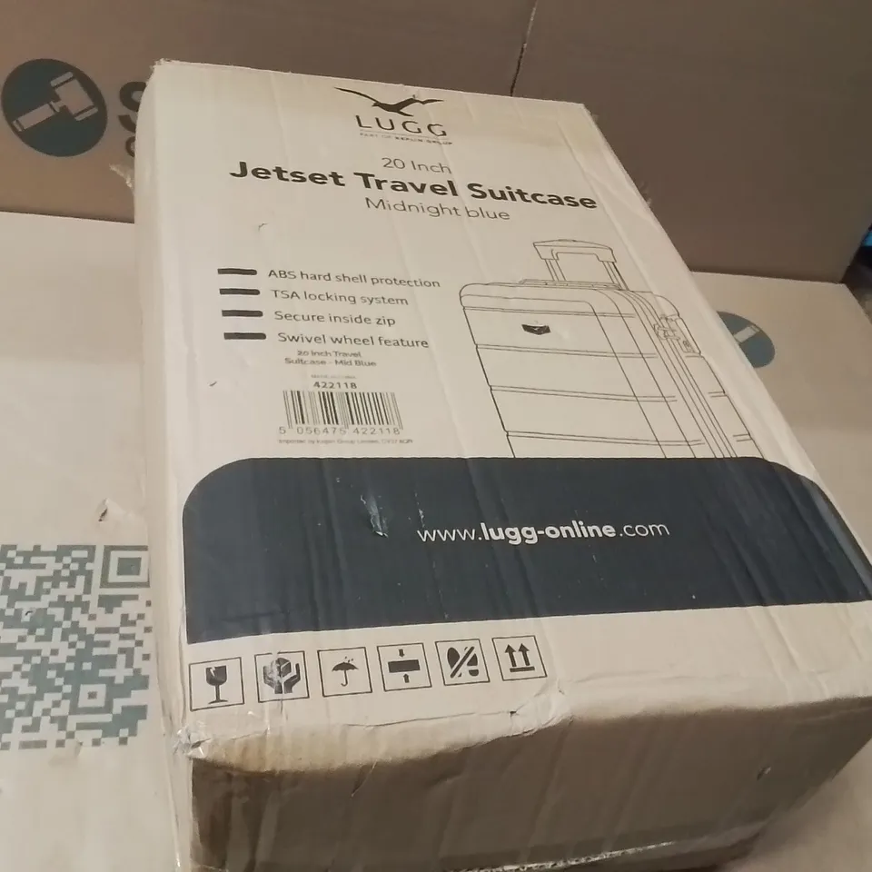 BOXED LUGG 20INCH JETSET TRAVEL SUITCASE MIDNIGHT BLUE 