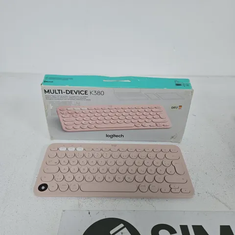 LOGITECH MULTI-DEVICE KEYBOARD K380 – PINK - GERMAN LAYOUT
