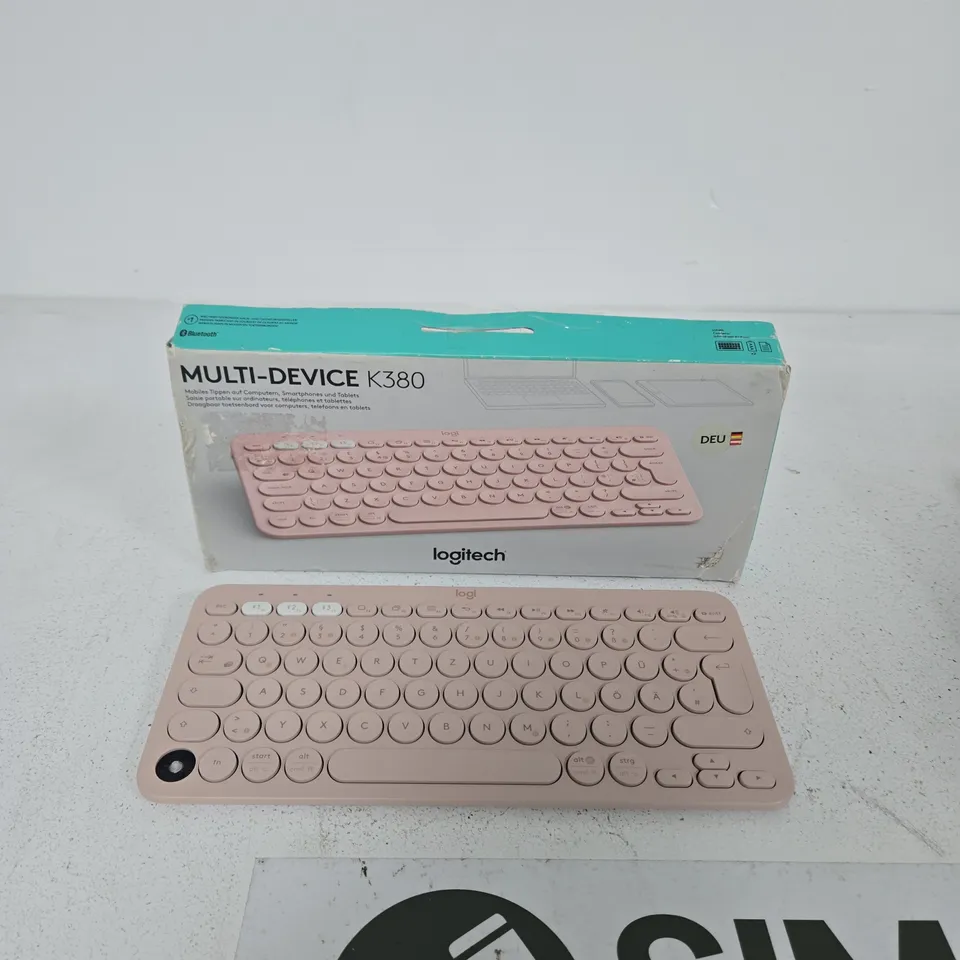 LOGITECH MULTI-DEVICE KEYBOARD K380 – PINK - GERMAN LAYOUT