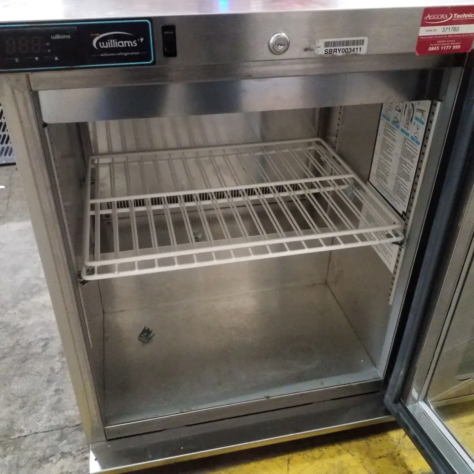 WILLIAMS HA135-SA SINGLE GLASS DOOR 135LTR UNDERCOUNTER REFRIGERATOR