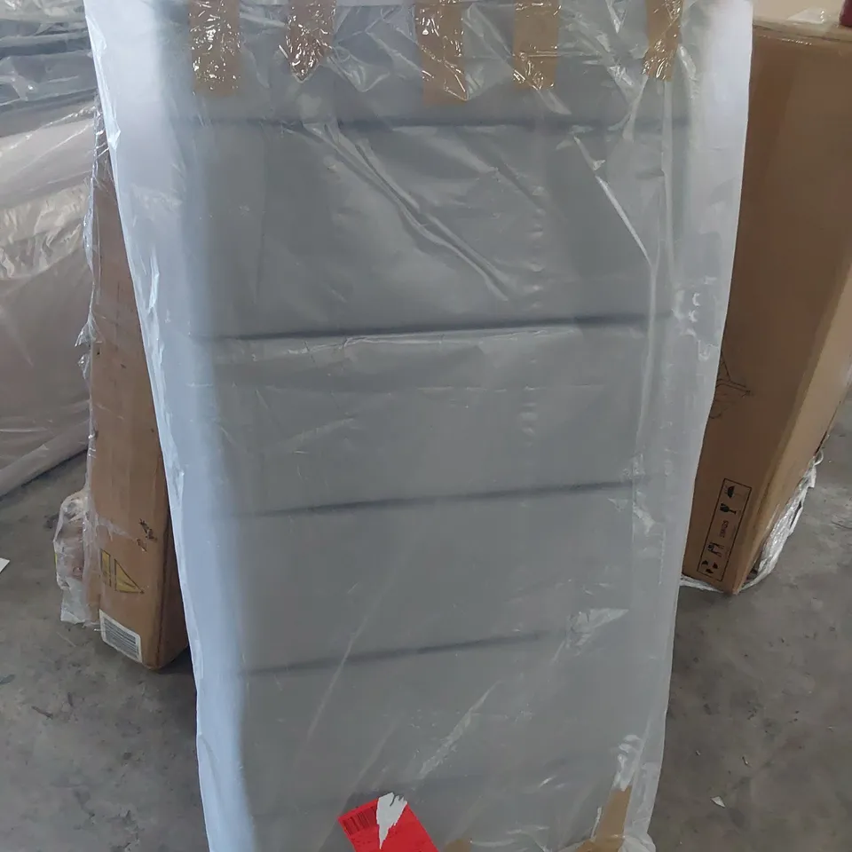 BAGGED DESIGNER 4'6" DOUBLE DIVAN HEADBOARD GREY