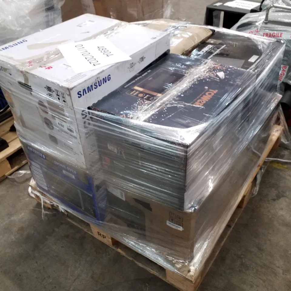 PALLET OF APPROXIMATELY 8 UNPROCESSED RAW RETURN MICROWAVES TO INCLUDE;