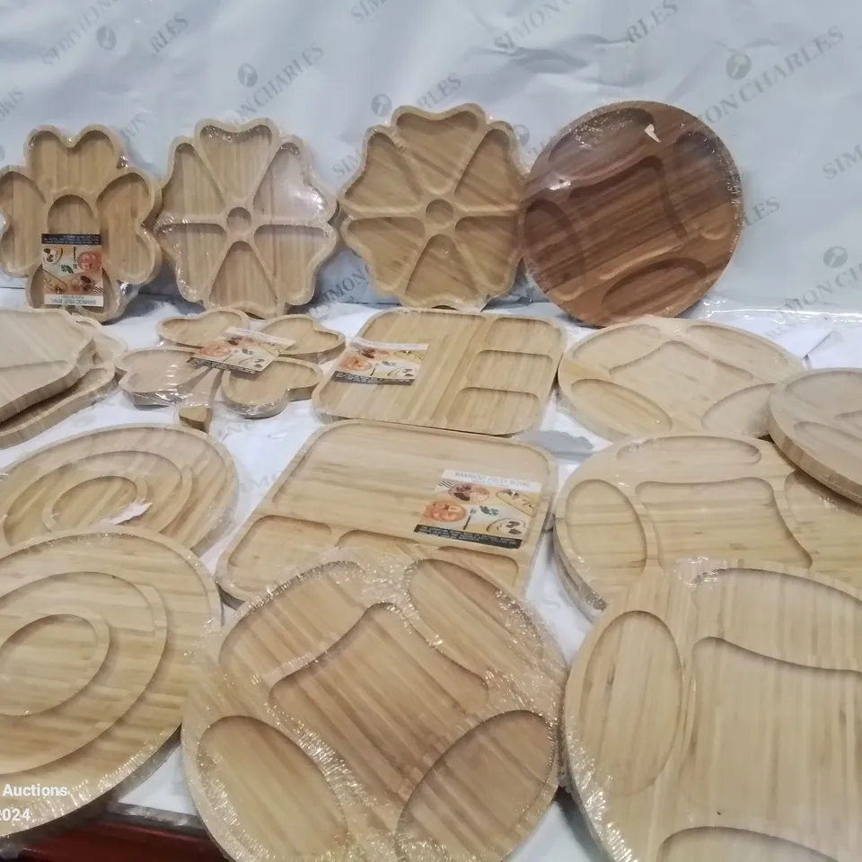 15 SEALED MIXED DESIGN BAMBOO FRUIT BOWLS 