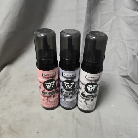 APPROXIMATELY 20 ASSORTED MATRIX BLOW DRY SPRAYS TO INCLUDE ROSE BLONDE, PLATINUM SILVER, ASH BLONDE, ETC - COLLECTION ONLY