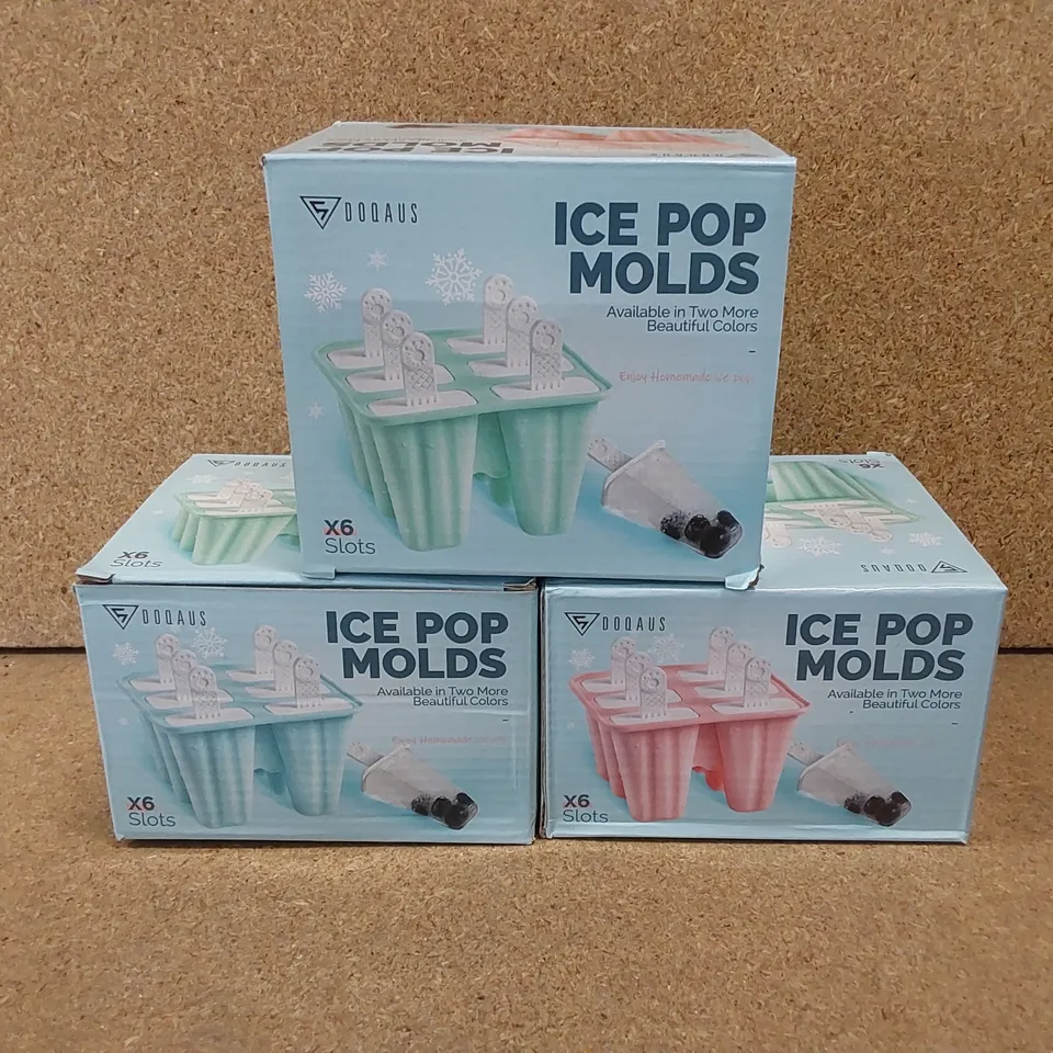 10 X BOXED ICE POP MOLDS - COLOURS MAY VARY