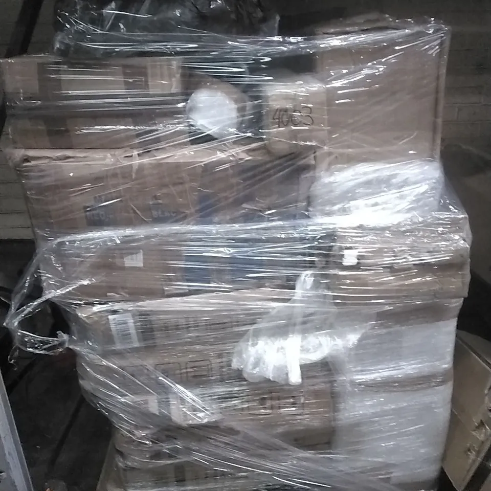 PALLET CONTAINING ASSORTED HOUSEHOLD ITEMS TO INCLUDE;SHOE RACK,GARDEN CHAIRS,320L STORAGE PLASTIC BOX