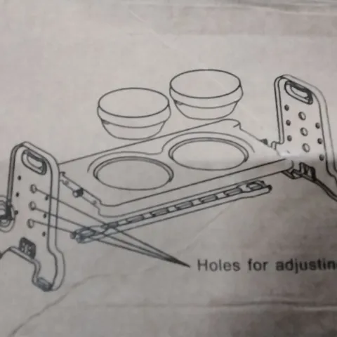 BOXED ADJUSTABLE HEIGHT PET DOUBLE BOWL