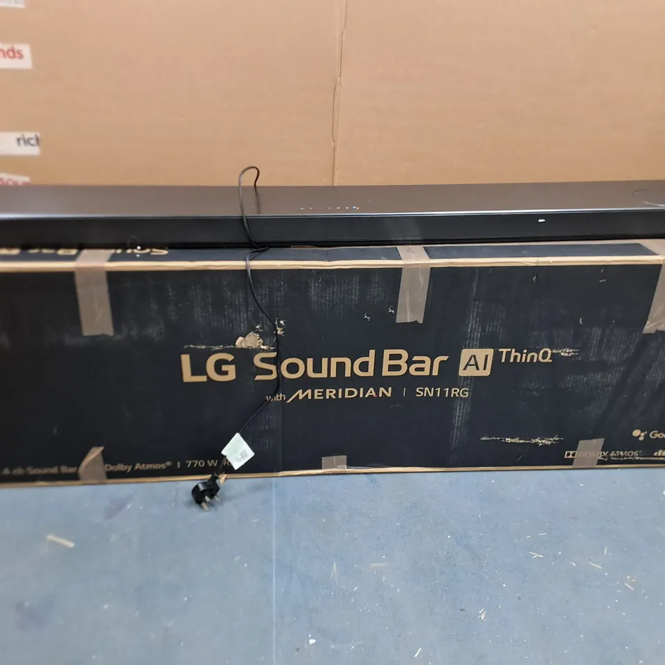 LG SN11RG 7.1.4 CHANNEL HIGH RES AUDIO SOUNDBAR AND SPEAKER SYSTEM - COLLECTION ONLY
