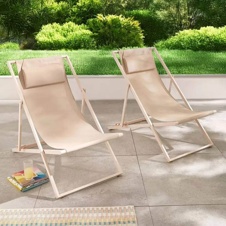 BOXED AMALFI SET 2 FOLDING CHAIRS (1 BOX)