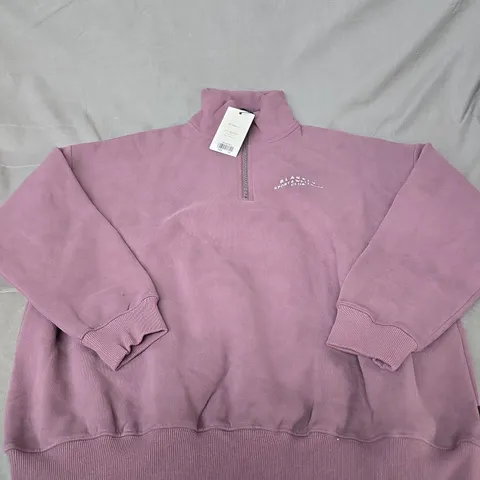 BLAKELY WOMEN'S ZIP-NECK FLEECE HOODIE - PURPLE, UK SIZE M