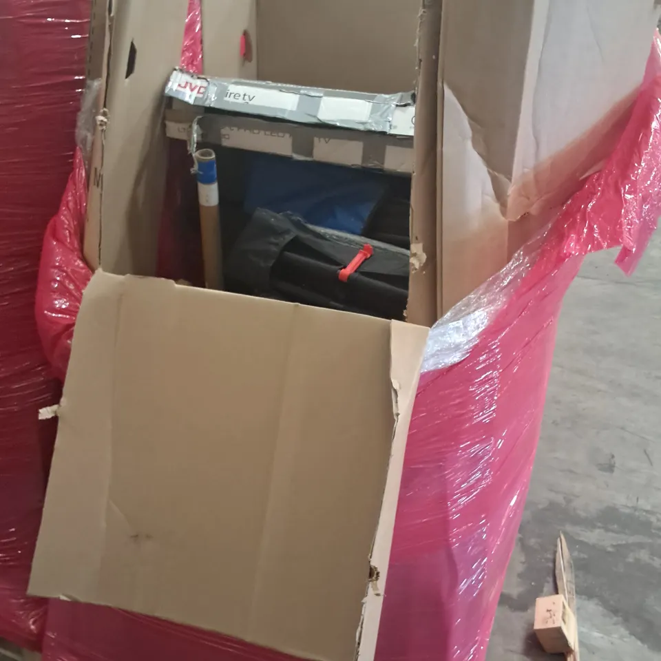 PALLET OF ASSORTED HOUSEHOLD ITEMS TO INCLUDE AIR COOLER, KITCHEN SINK AND SMART TOWER FAN