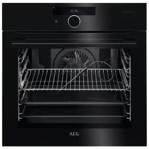 AEG BUILT-IN STEAMCRISP PYROLYTIC OVEN BSK978330B BLACK