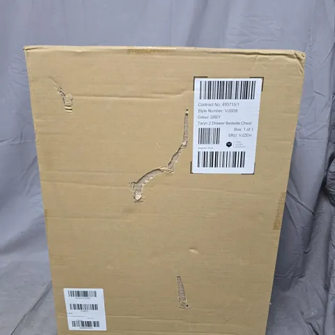 BOXED TARYN 2 DRAWER BEDSIDE CHEST - COLLECTION ONLY