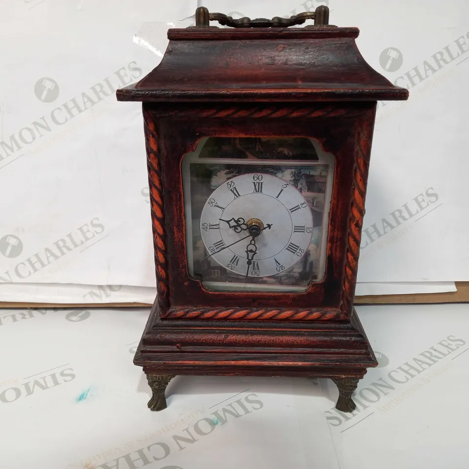WOODEN ANTIQUE DESIGN CLOCK WITH LEGS