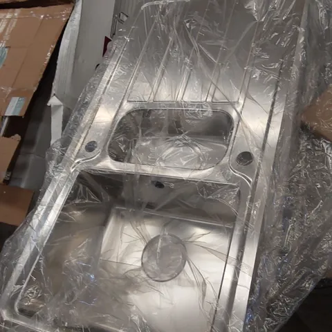 PACKAGED STAINLESS STEEL KITCHEN SINK WITH DRAINAGE BOARD