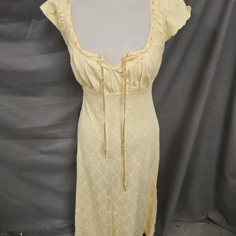 NOBODY'S CHILD MELISSA MIDI DRESS IN YELLOW SIZE 10
