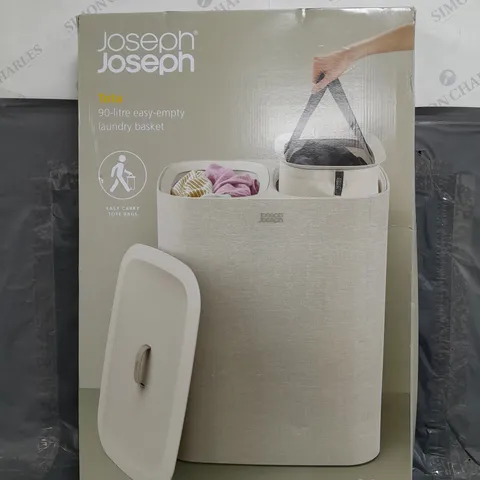 BOXED JOSEPH JOSEPH 90L EASY EMPTY LAUNDRY BASKET