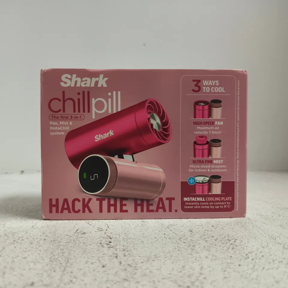SHARK CHILLPILL 3-IN-1 COOLING FAN, MIST & INSTACHILL SYSTEM