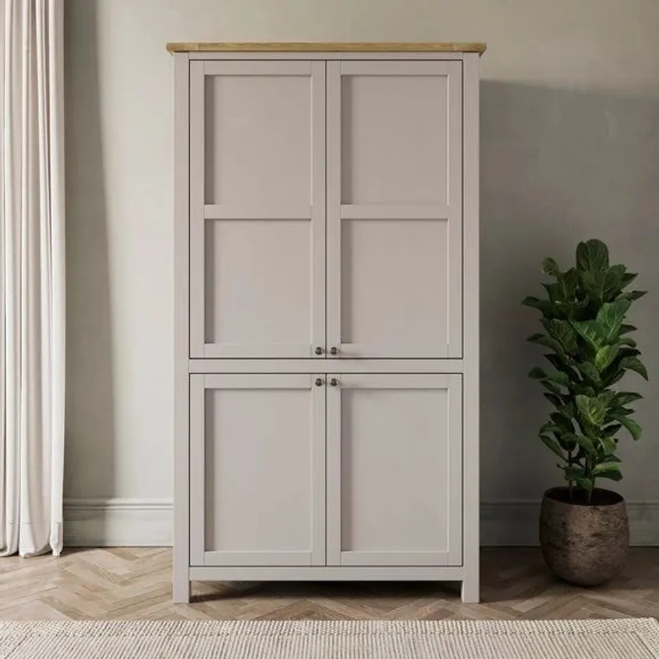 BOXED OLNEY HIDEAWAY DESK, STONE (2 BOXES)