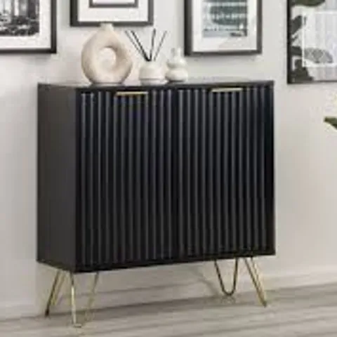 BOXED JULIAN BOWEN MURANO COMPACT SIDEBOARD - BLACK (1 BOX)
