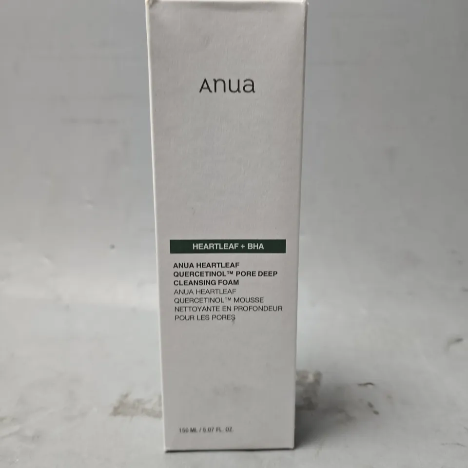 BOXED ANUA HEARTLEAF + BHA PORE DEEP CLEANSING FOAM 
