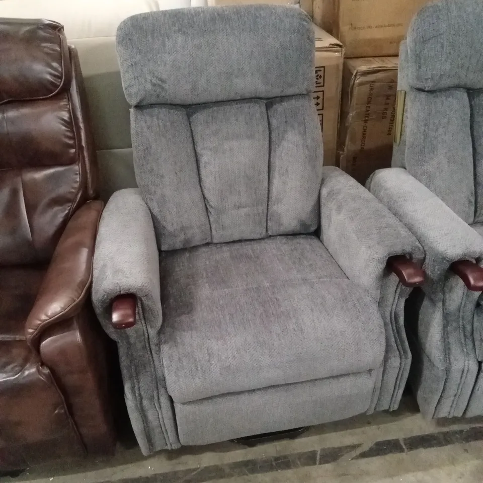 DESIGNER FABRIC UPHOLSTERED RECLINER CHAIR