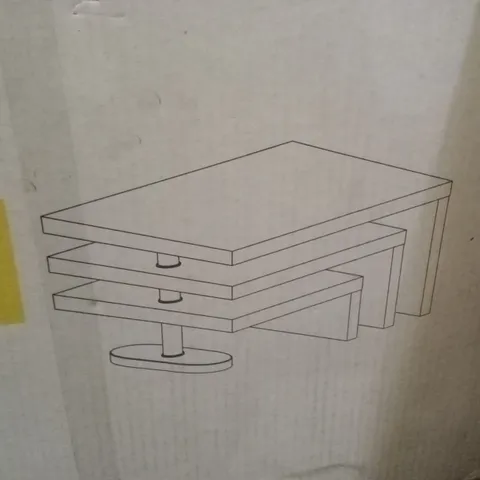 BOXED DESIGN SQUARE COFFEE TABLE IN STRADA GREY AND SMOKED OAK (1 BOX)