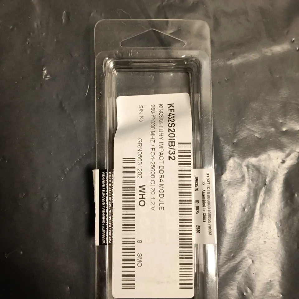 KINGSTON FURY KF432S20B/32 32GB (2X16GB) DDR4-3200 RAM KIT