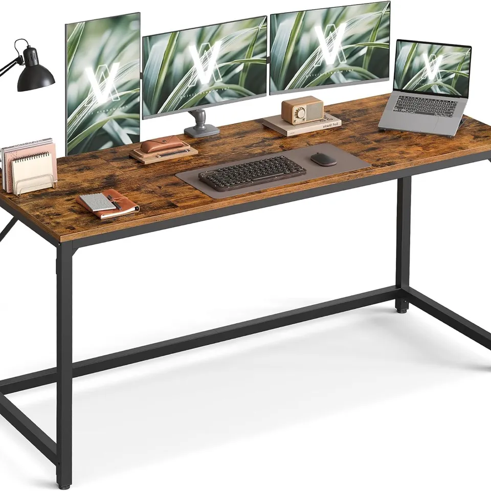 BOXED VASAGLE COMPUTER DESK - BROWN/BLACK