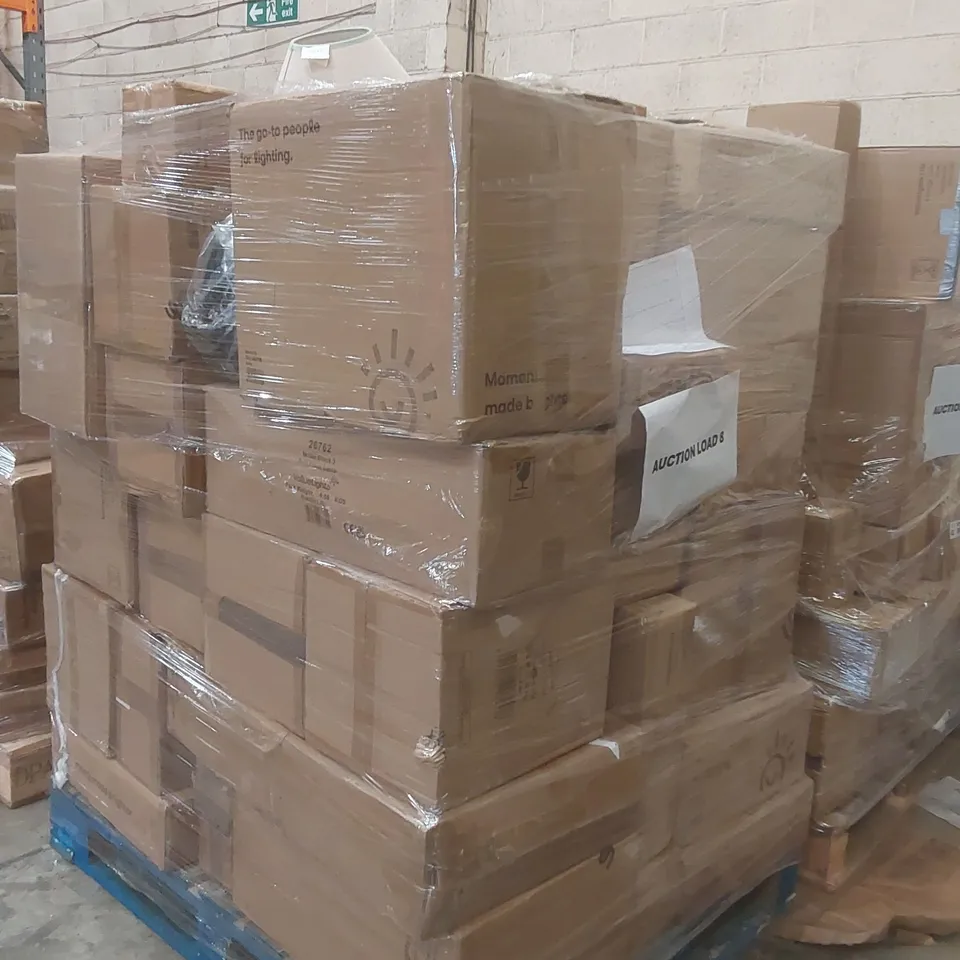 PALLET CONTAINING A VERY LARGE QUANTITY OF ASSORTED DESIGNER LIGHTING PRODUCTS