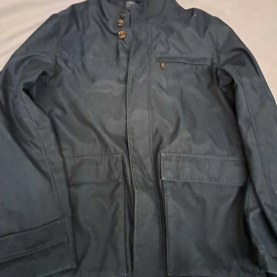 TED BAKER TWO LAYER JACKET IN NAVY - SIZE 4