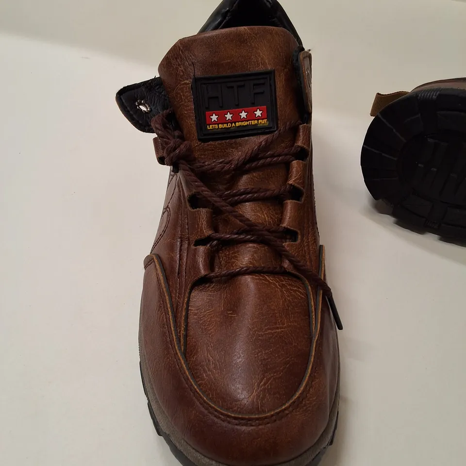 HAND-STITCHED LEATHER SHOES, MEN HIKING SHOES - UK 9.5