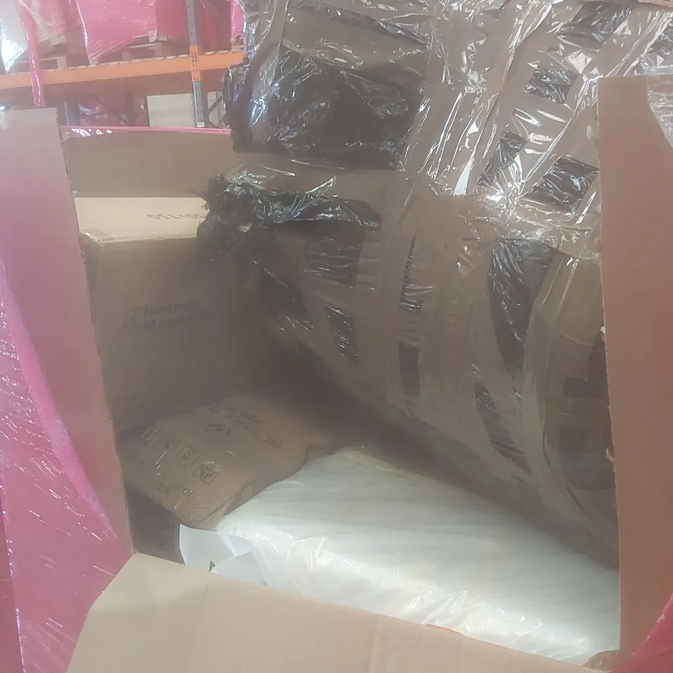 PALLET OF ASSORTED HOUSEHOLD GOODS AND PRODUCTS TO INCLUDE; MATTRESSES, BABY PLAYPEN, AIR PURIFIER ETC