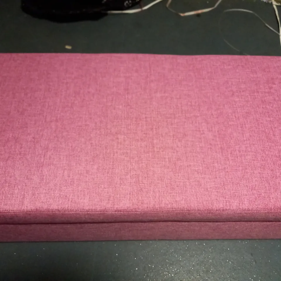 ALISON CORK STORAGE OTTOMAN RASPBERRY - COLLECTION ONLY