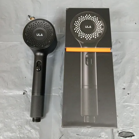 BOXED ULA SHOWER HEAD IN BLACK
